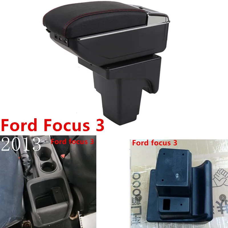 For Ford Focus Armrest Box Focus 3 armrest Box Universal Car Central Armrest Storage cup holder ashtray modification accessories
