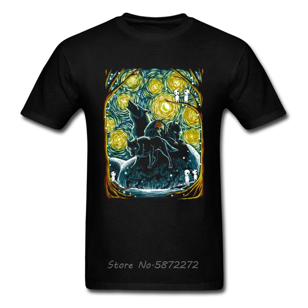 Футболка мужская хлопковая в эстетике рубашка с 3D принтом звездной ночи