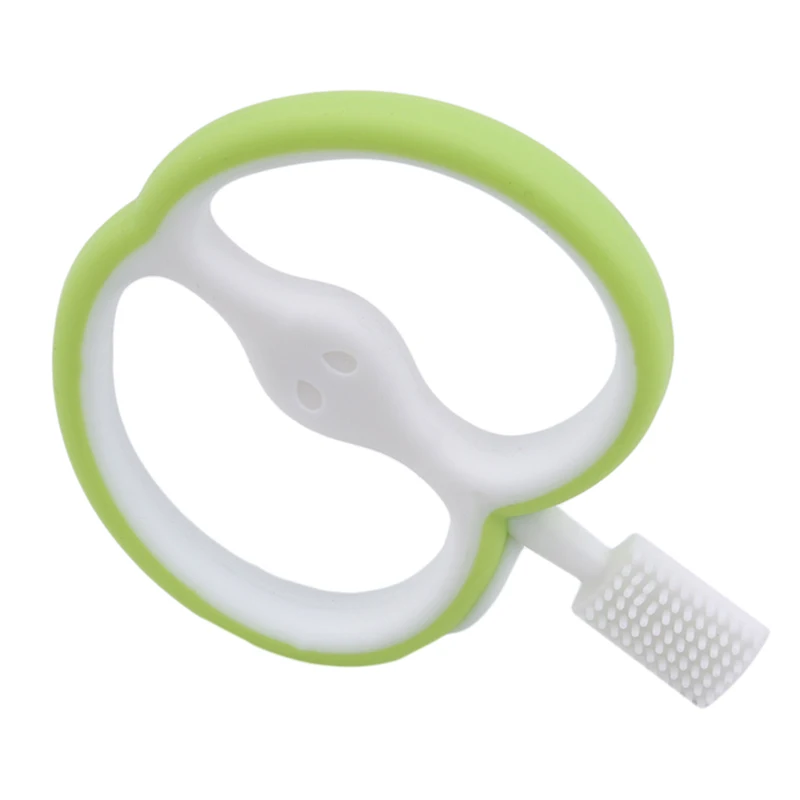 

Baby Teether Apple Shape Teether Silicone New Baby Dental Care Toothbrush Training Baby Care
