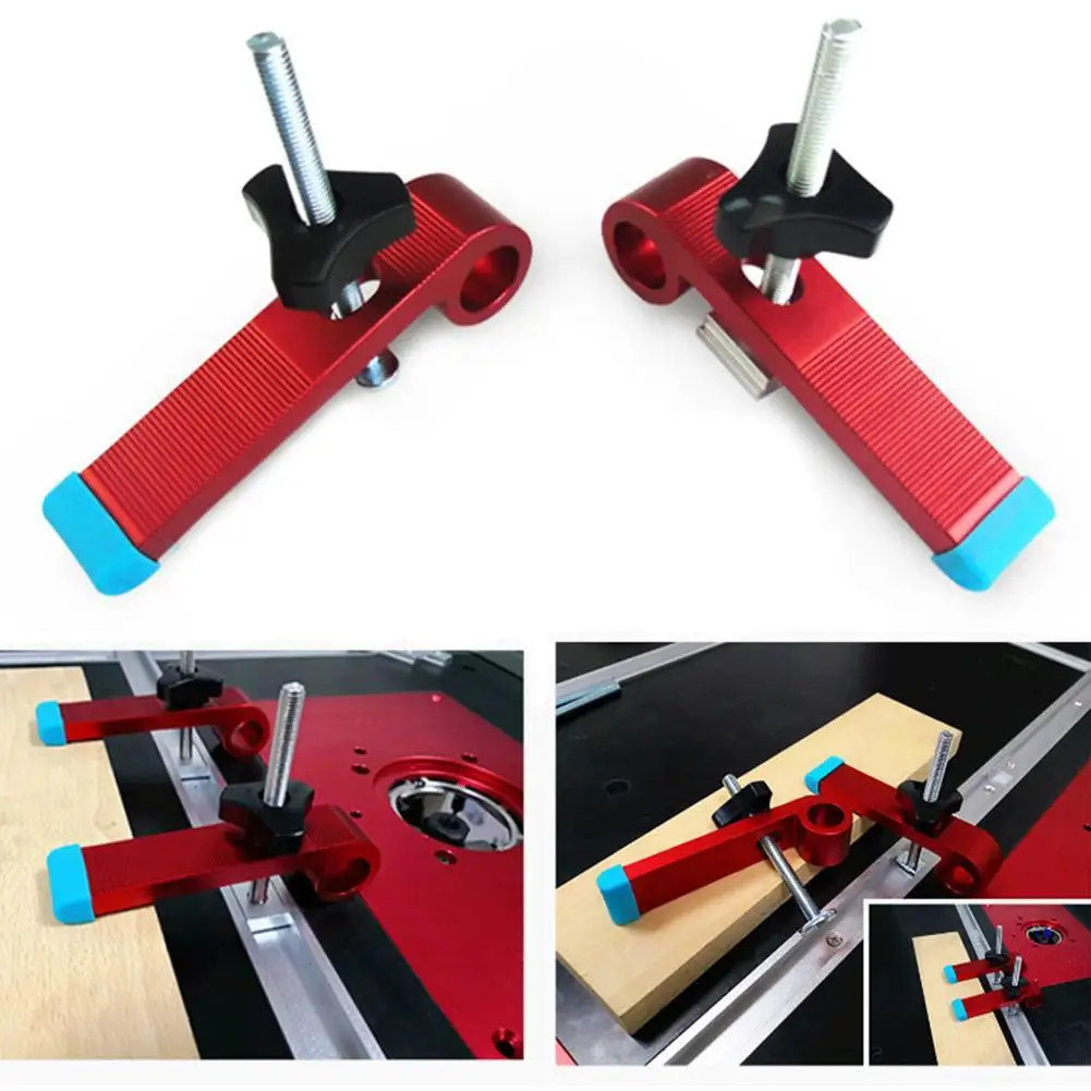 

Universal Aluminum T-shape Block Clamp Woodworking M8 Screw Miter Track Clip Block Clamp Woodworking M8 Screw Miter Track Clip