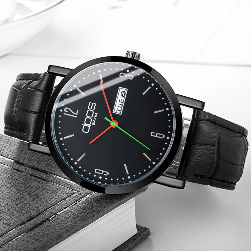 Мужские кварцевые деловые часы мужские спортивные с календарем военные