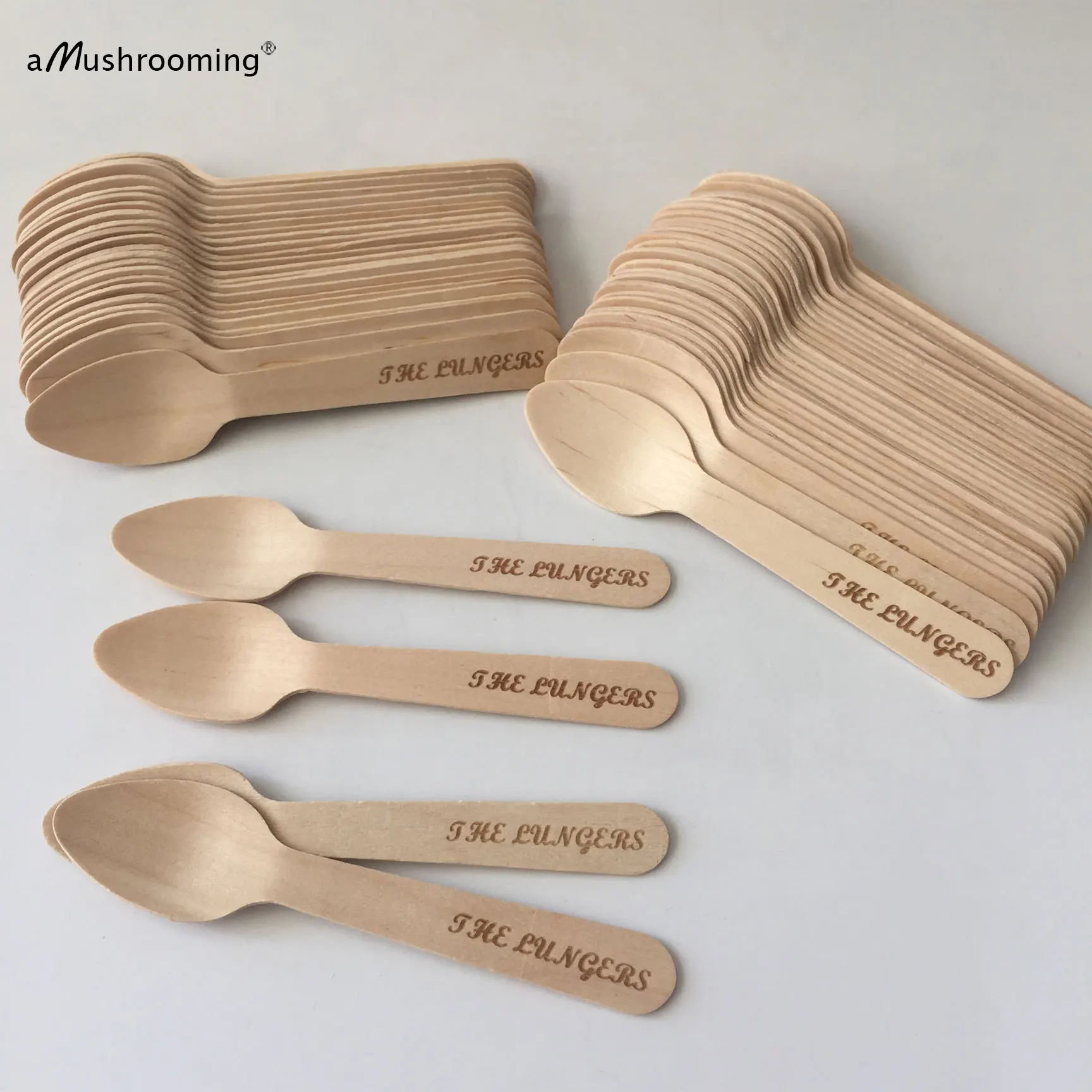 Персонализированные деревянные Сервировочные Ложки для дня рождения