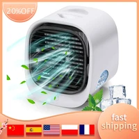 personal air cooler air conditioner noiseless desk air conditioner usb portable with 3 speeds 7 colors led light for office room