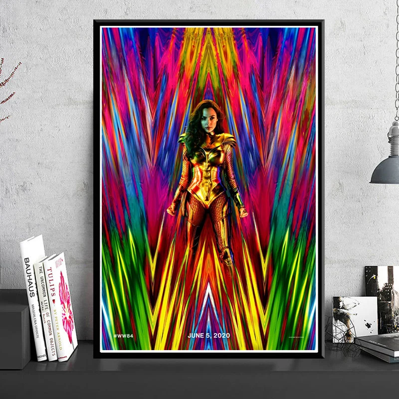 Wonder Woman 1984 Gal Gadot Chris Pine Movie DC Comic Poster Prints картина маслом на холсте настенные художественные картины для гостиной домашний декор