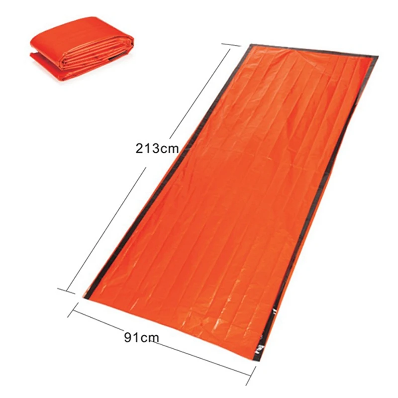 2-Pack Emergency Sleeping Bag Thermal Waterproof Survival Blanket for Outdoor Camping Hiking | Спорт и развлечения