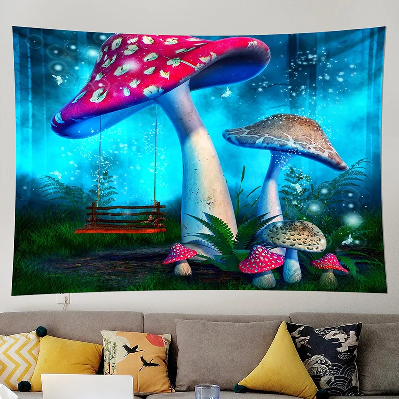 

Psychedelic Tapestry Wall Hanging Mushroom Tapestry Yoga Beach Throw Carpet Hippie Home Decor Wall Tapestry Blanket Wandkleed