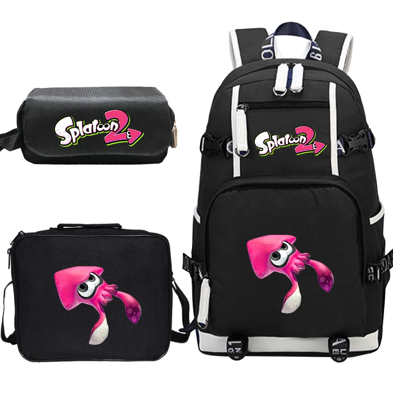 Светящийся рюкзак Splatoon для мальчиков и девочек детские школьные ранцы