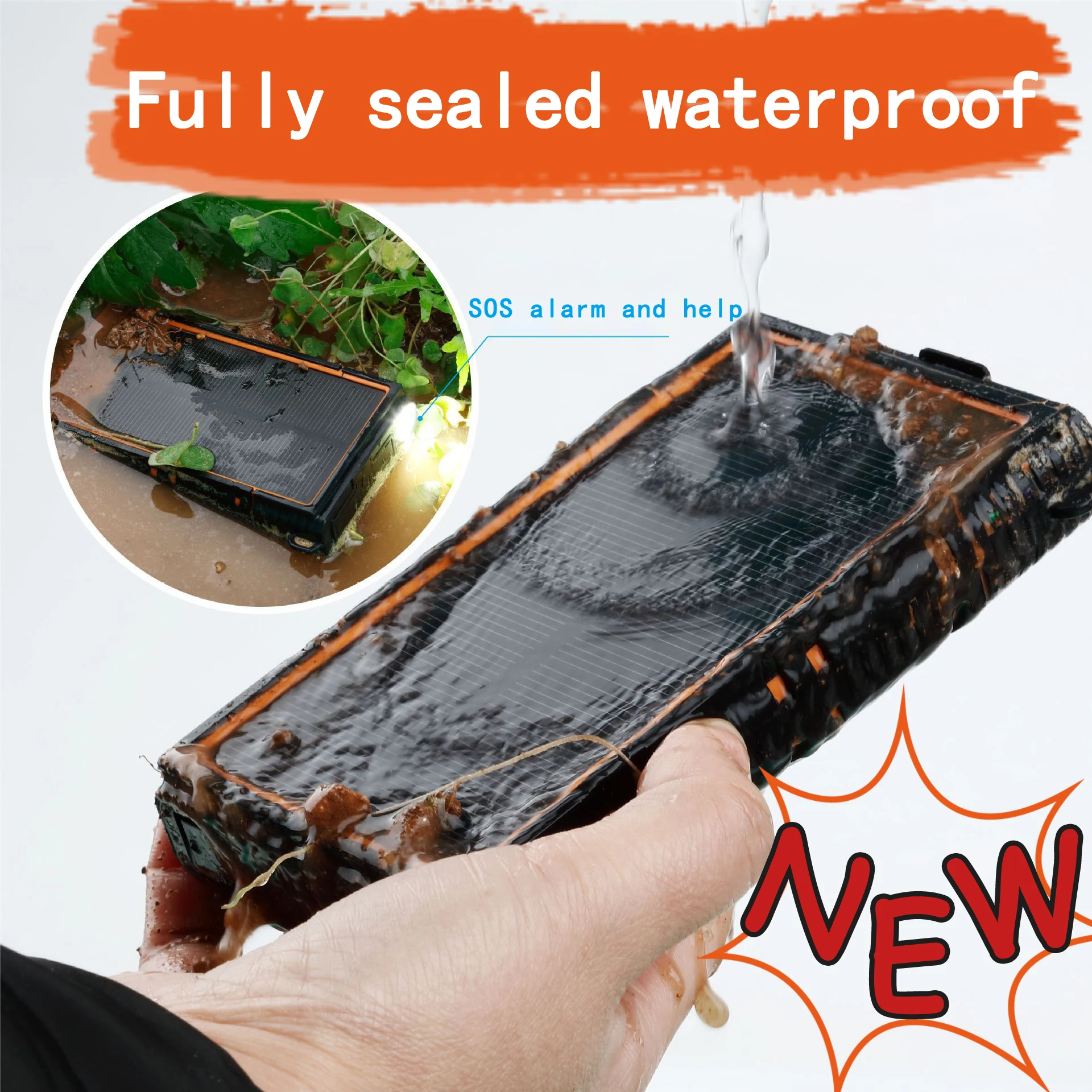 Внешний аккумулятор на солнечной батарее с 2USB-портами 30000 мАч | Мобильные