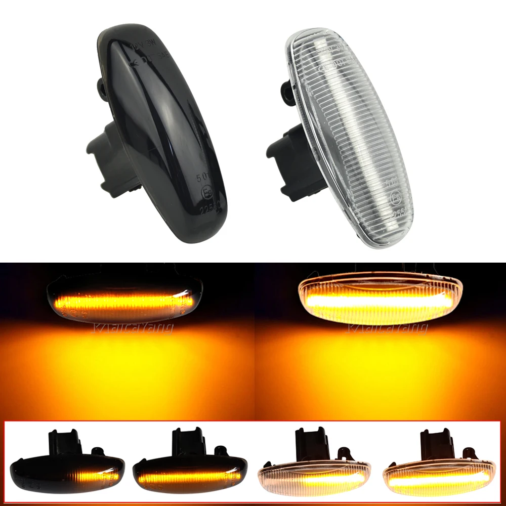 Динамический светодиодный поворотник с текущей водой боковой габаритный