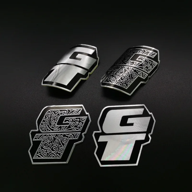 

2x GT vintage classic Bike Head Badge Aluminum Decals Stickers For MTB BMX Folding Bicycle Frame Cycling Accessories emblem