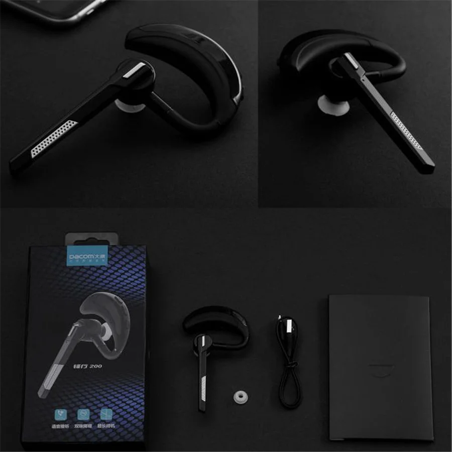 

Business Bluetooth Headset With Dual Microphones Handsfree Driving Car Wireless Headpone IPX4 Waterproof Long Standby