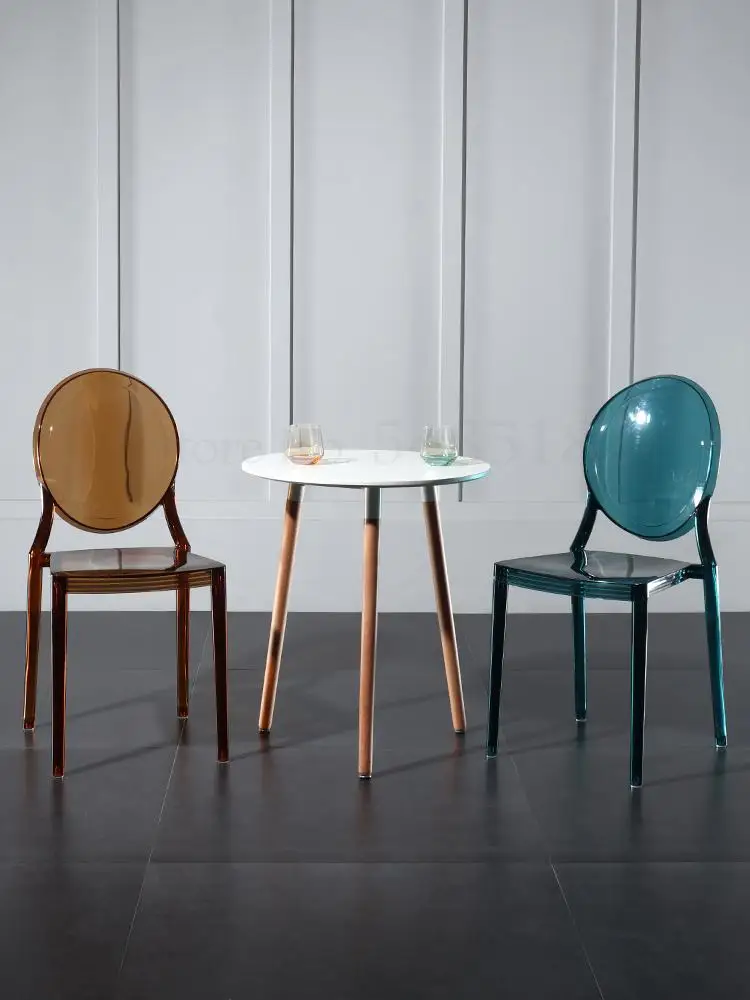 600 прозрачный обеденный стул современный минималистичный стул-призрак