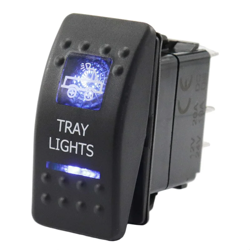 1Pc DC12-24V Waterproof Car Marine Switch 5Pin Toggle with Blue LED Light for RV Boat Truck Yacht Caravan Automobile | Автомобили и