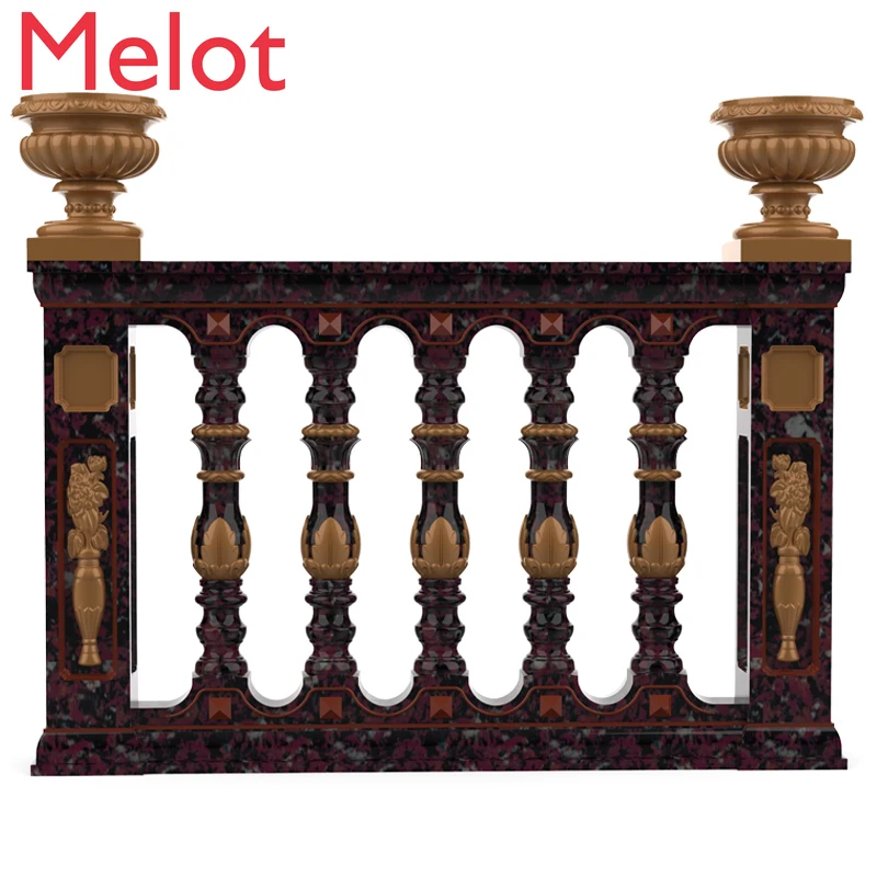 Molde de Pilar romano de cemento, columna de florero fundido en su lugar, barandilla de riel de balc&oacute;n, reposabrazos de estilo europeo, alta calidad y duradero-3