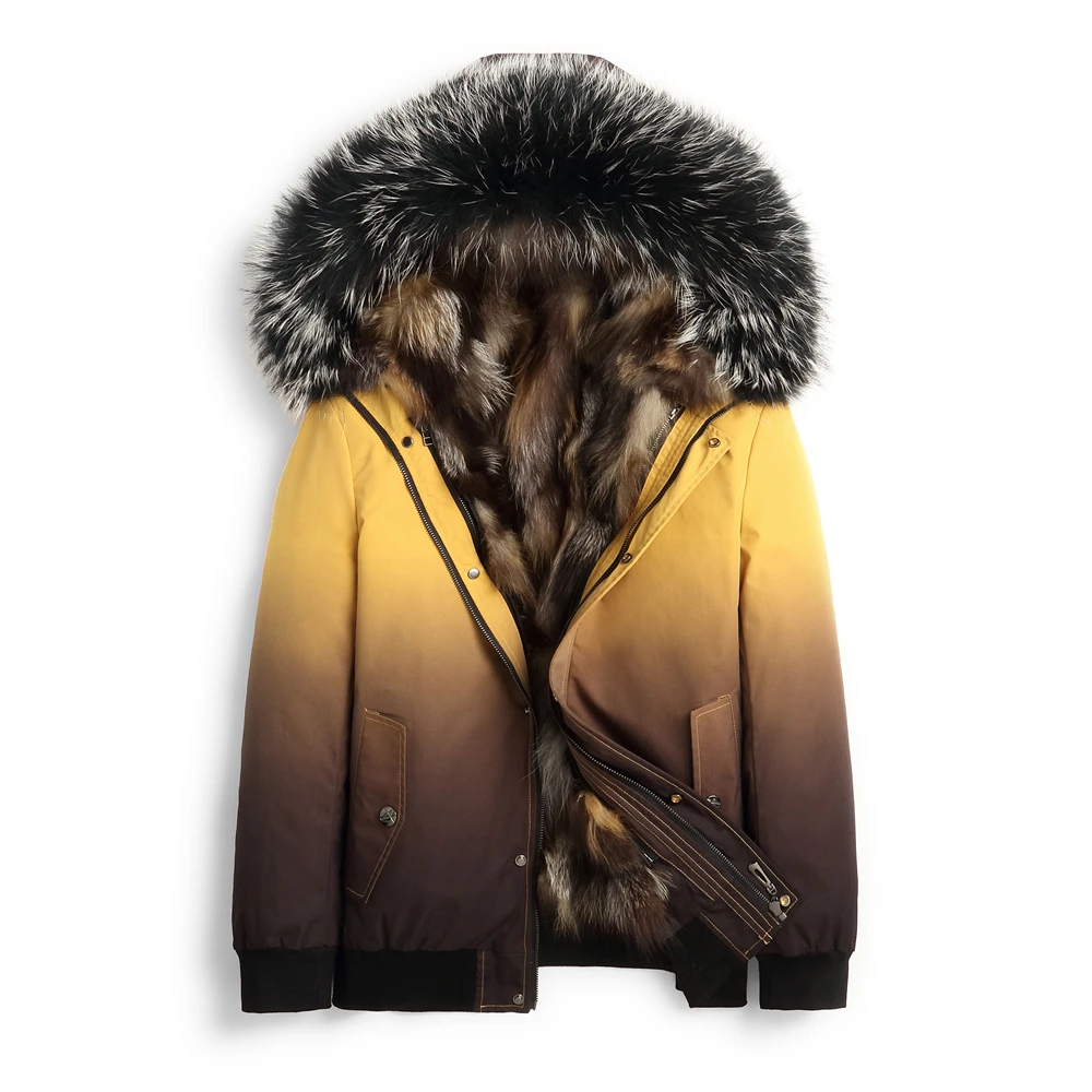 

2020 Новый натуральным лисьим мехом отделкой воротника, отделанным натуральным лисьим меховая подкладка паркас мужское зимнее теплый натура...
