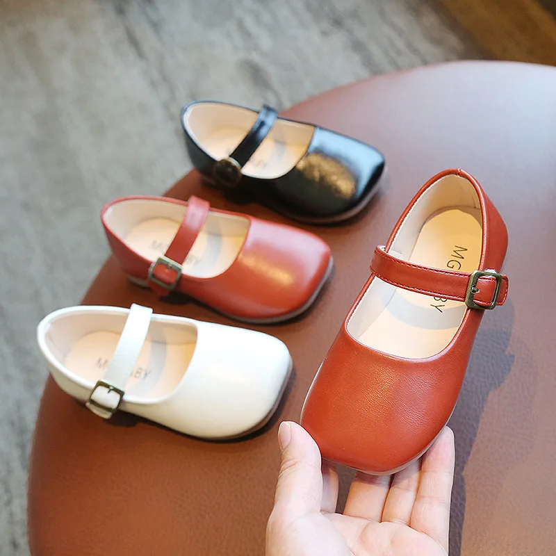 Демисезонные детские туфли принцессы для девочек из искусственной кожи Детская