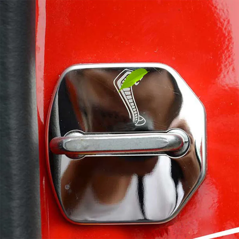 

Чехол из нержавеющей стали для дверного замка, декоративный защитный чехол для 15-20 Ford Mustang, аксессуары для интерьера