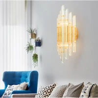 modern luxury crystal wall lamp creative design hotel exhibition hall living room bedroom corridor aisle wall lamp bedside lamp