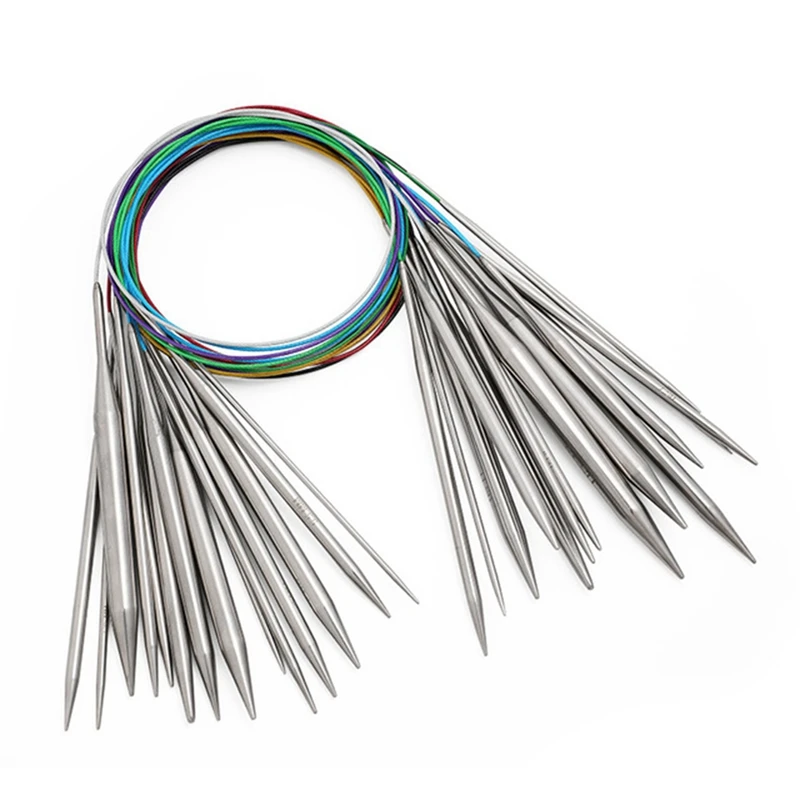 

14 шт., спицы для вязания, из нержавеющей стали