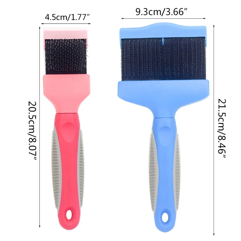 

Double Sided Pet Brush Dog Hair Fur Bristle Grooming Shedding Cleaning Tool 95AA