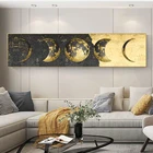Большой Размеры Золотой Фольга Moon холст художественные плакаты и принты настенные картины для современного дома Декор в гостиную Куадрос без рамки