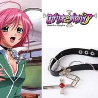 anime rosario vampire rosavam moka akashiya girls cosplay cross choker necklace fashion punk jewelry gift
