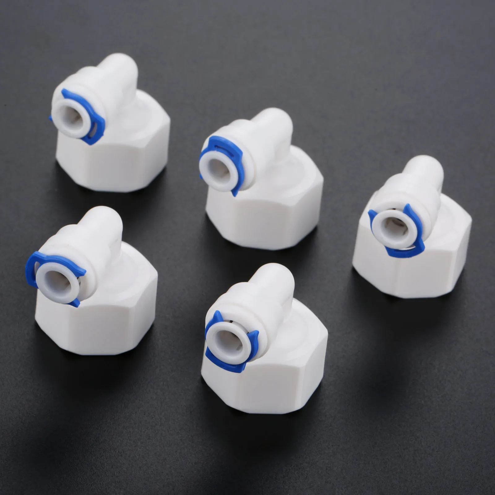 5 шт. RO водный фитинг локоть 1/4 &quot64 мм OD шланг 1/4&quot 1/2 &quot1/8&quot BSP Женская Резьбовая