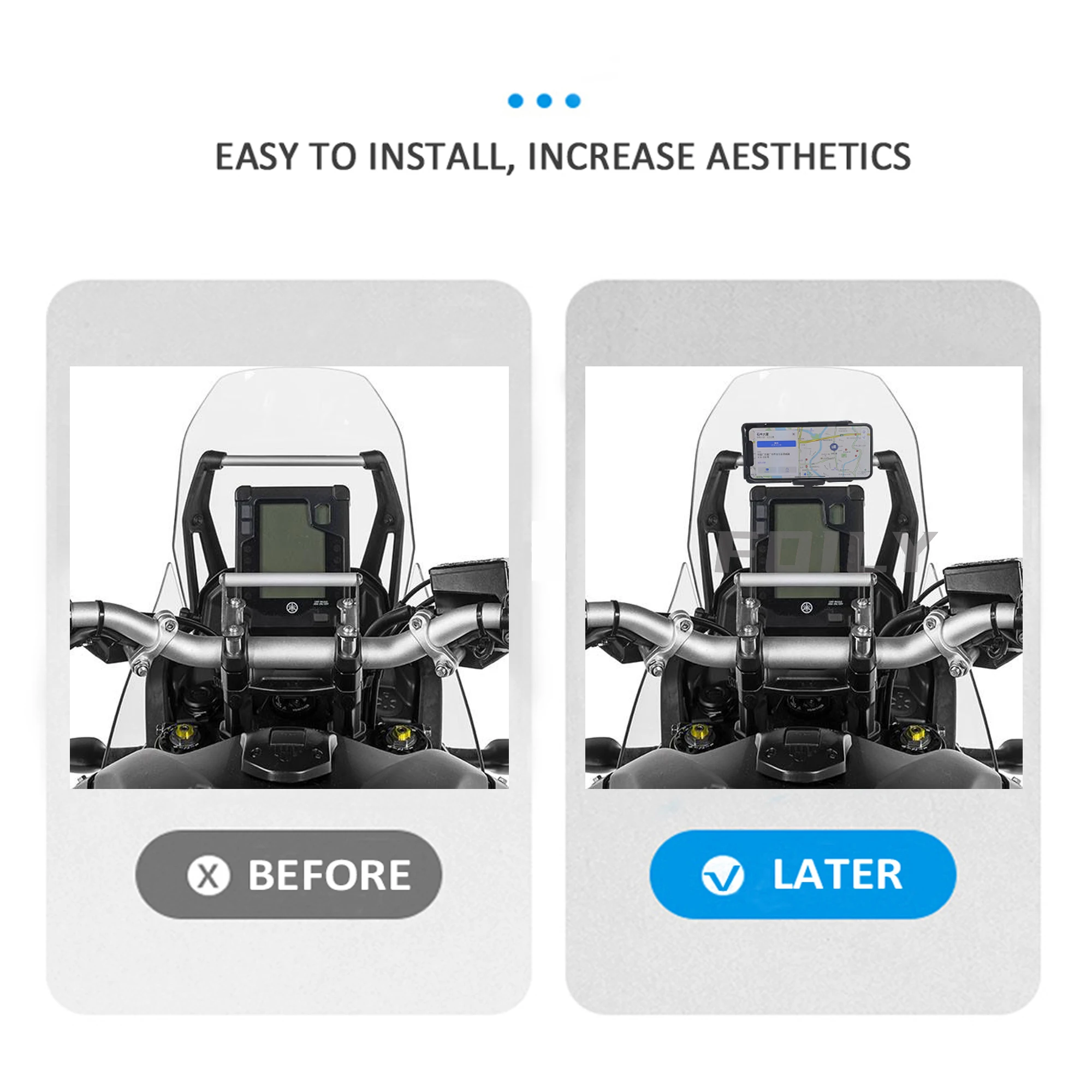 motorcycle accessories mobile phone holder gps tablet phone holder mobile navigation holder usb for yamaha tenere 700 tenere 700 free global shipping