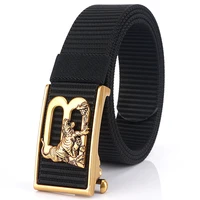mens womens automatic buckle belts high end solid color canvas casual all match jeans student couple work wear belt