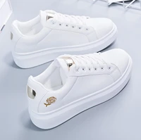 women shoe casual sneaker spring autumn embroidered 2022 fashion pu leather vulcanized flats
