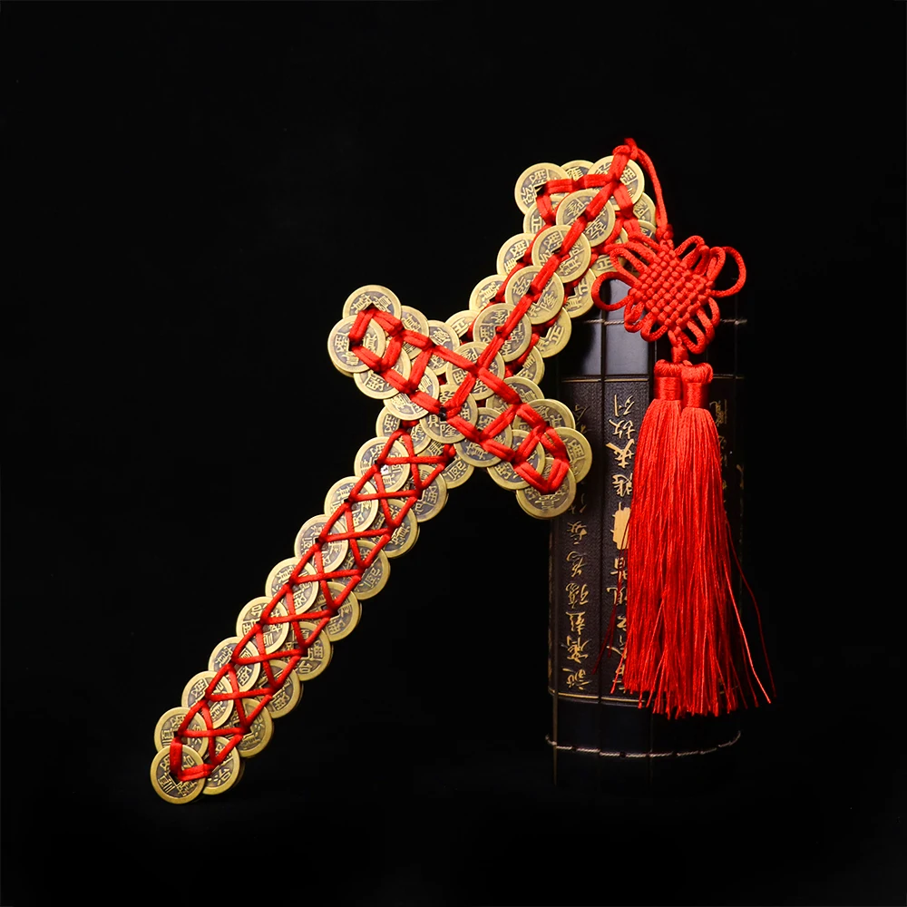 

feng shui Brass Coin Sword ornaments Home Furnishing decorations Home Furnishing copper sword ornaments Handicraft