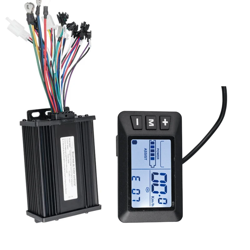 36V 500W G51 E скутер комплект 250 Вт/350 Вт/500 Вт 24 В/36 В/48 в DC режим бесщеточный двигатель контроллер двигателя lcd для электрического велосипеда трехколесный велосипед E велосипед - Цвет: 36V 500W