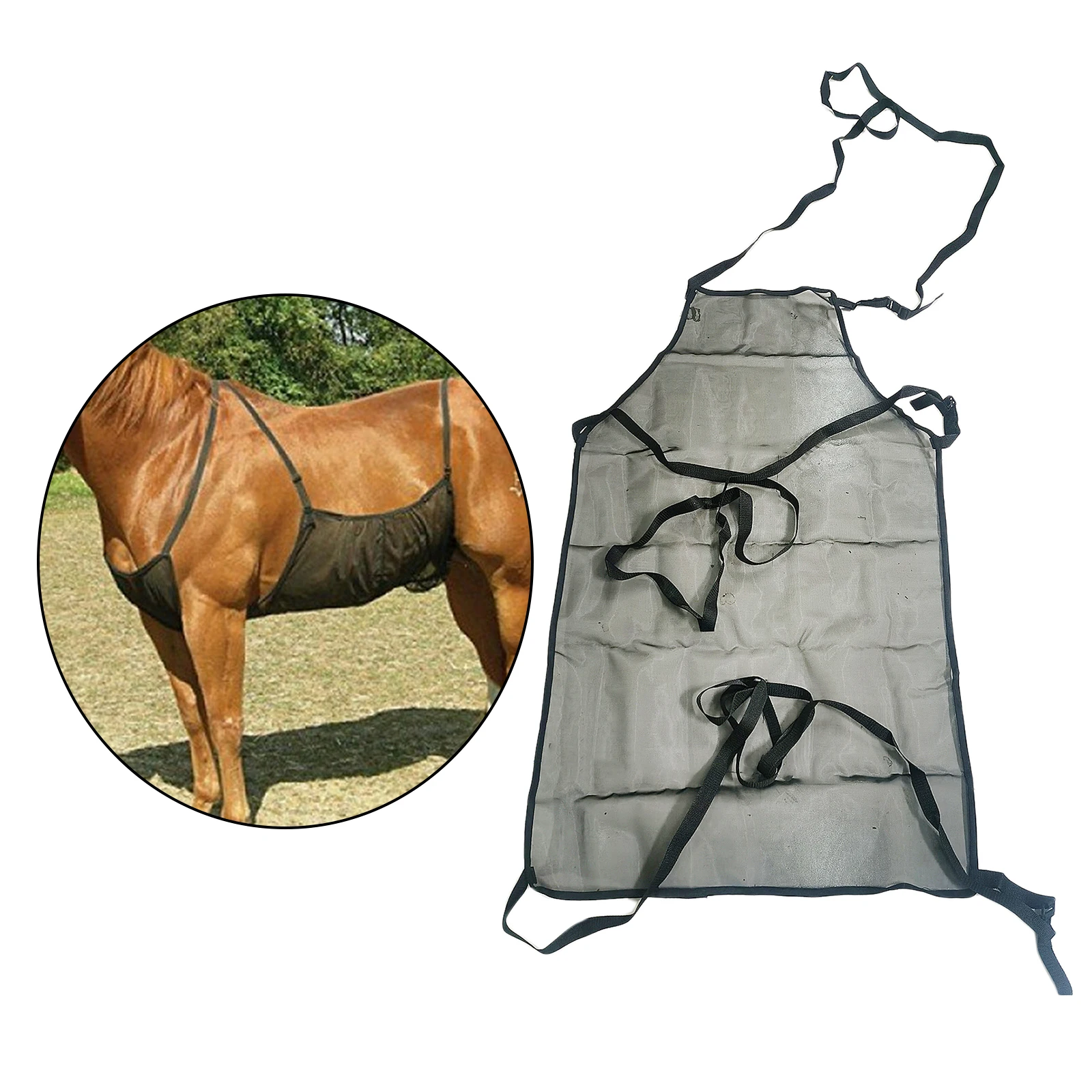Adjustable Horse Fly Sheet Belly Guard Net Protection Blanket Rug, Total Protection, Comfortable, Breathable and Scratch-Proof