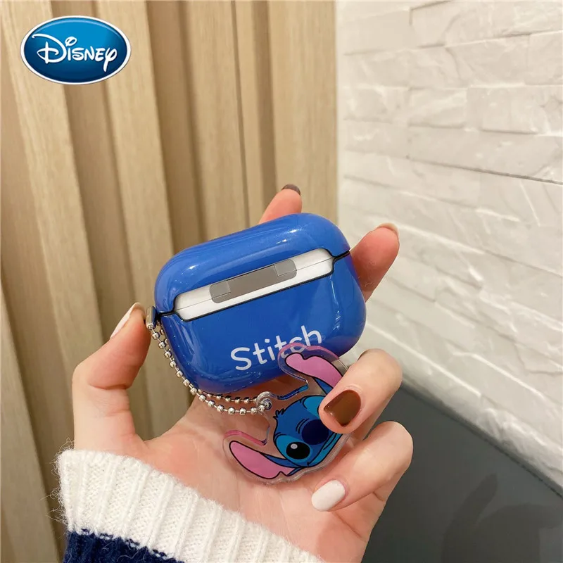 

Cartoon Cute Blue Stitch AirPods Wireless Headset Case 2/3 Generation Creative Anti-Fall Soft Shell Toy Pendant