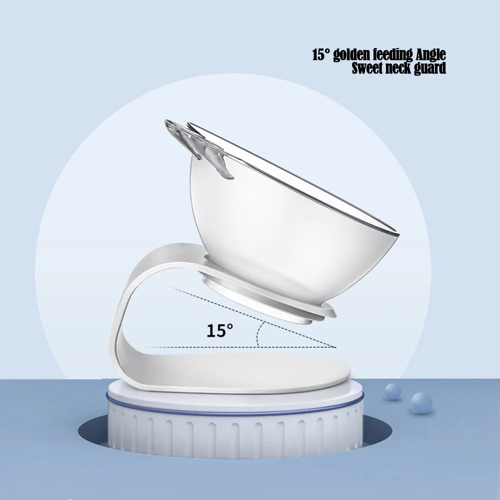 Нескользящая Одиночная миска для кошек с поднятой подставкой прозрачные миски