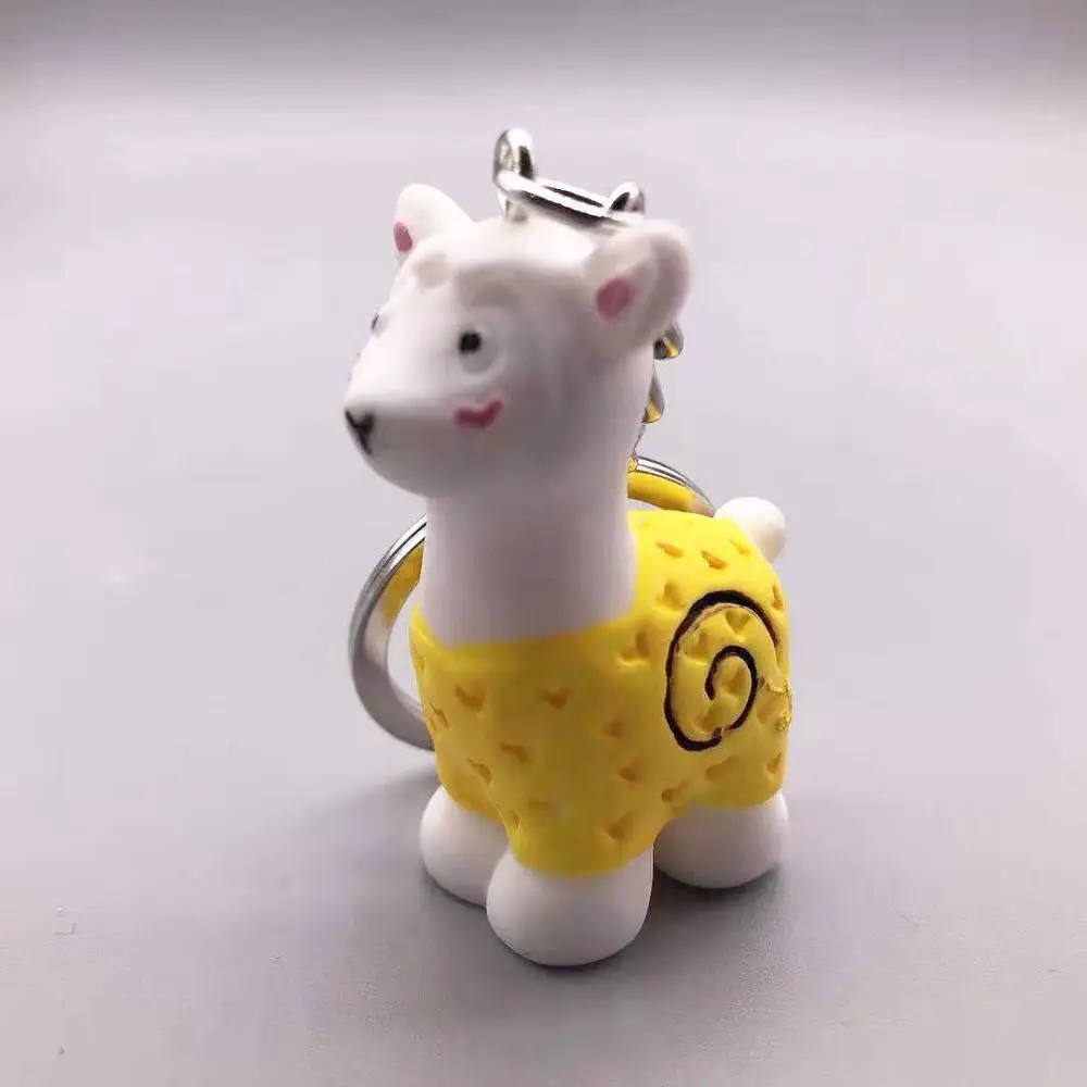 2020 Творческий смолы окрашены Альпака для цепочек ключей сумок мобильный телефон