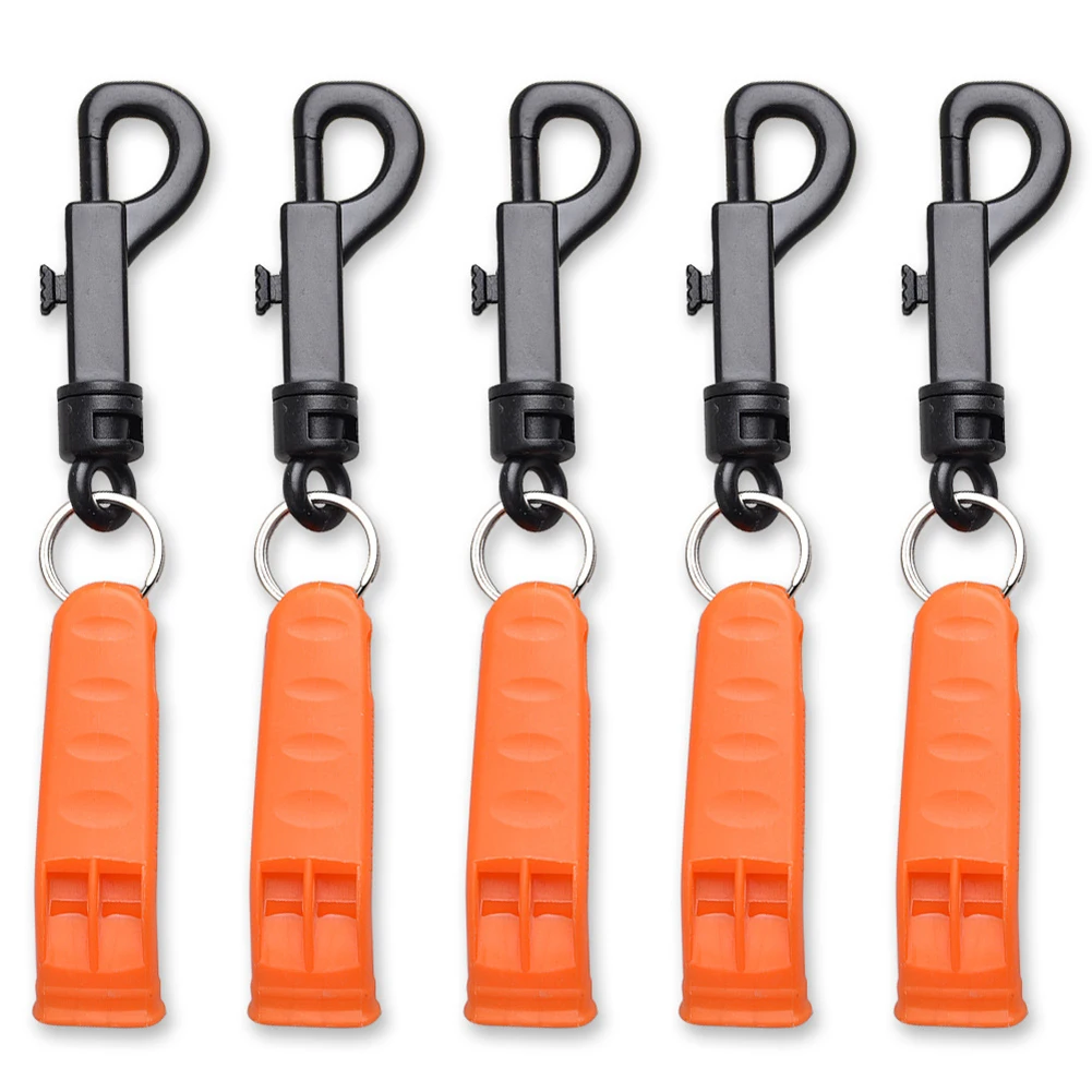 

1/5/10pcs Sports Match Dual Band Plastic Whistle Outdoor Camp Hiking Survival Loud Whistle Emergency Multifunction Equipment kit