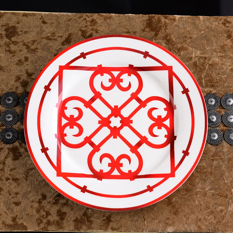 

High-Grade Bone China Chinese Red Coffee Cup Ceramic Tea Cup Set Dish Animal Tablewar Set Wedding and Housewarming Gifts