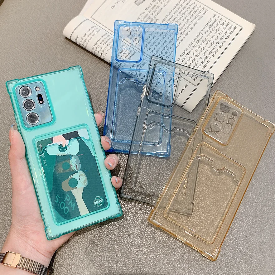 Wallet Card Holder Silicone Case For Samsung Galaxy A32 A52 A72 A42 A12 A22 S20 S21 FE S10 PIus Note 20 Ultra 10 Pro Soft Cover