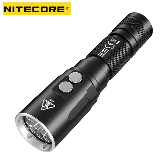 Погружной ультра водонепроницаемый фонарь 100 метров NITECORE DL20 1000 люмен двойной