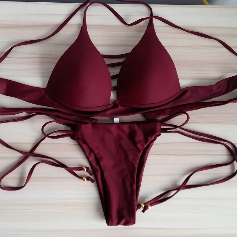 

Hot Selling Bikini Womens Sexy Bandage Cloth Two-Piece Swimsuits /30