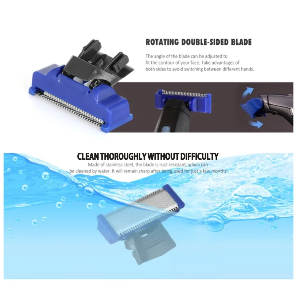 Бритвенная головка электробритва Flex 3 в 1 бритвенный моющийся триммер с удобными