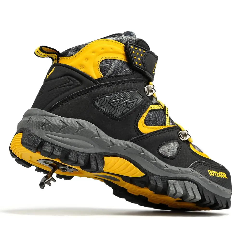 Зимние сапоги для мальчиков детские высокие походные ботинки водонепроницаемые