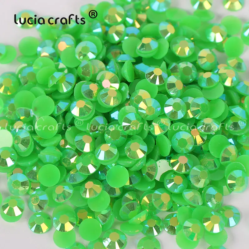 Lucia crafts 500 шт/1000 шт 5 мм AB FlatBack ИМИТИРОВАННАЯ Конфета из смолы Стразы Мобильный телефон DIY дизайн ногтей G0307