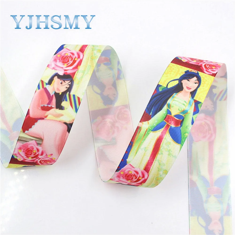 YJHSMY I-19518-1274, 38 мм 10 ярдов мультфильм термотрансферные печатные корсажные ленты, подарочные упаковочные материалы для ручных поделок