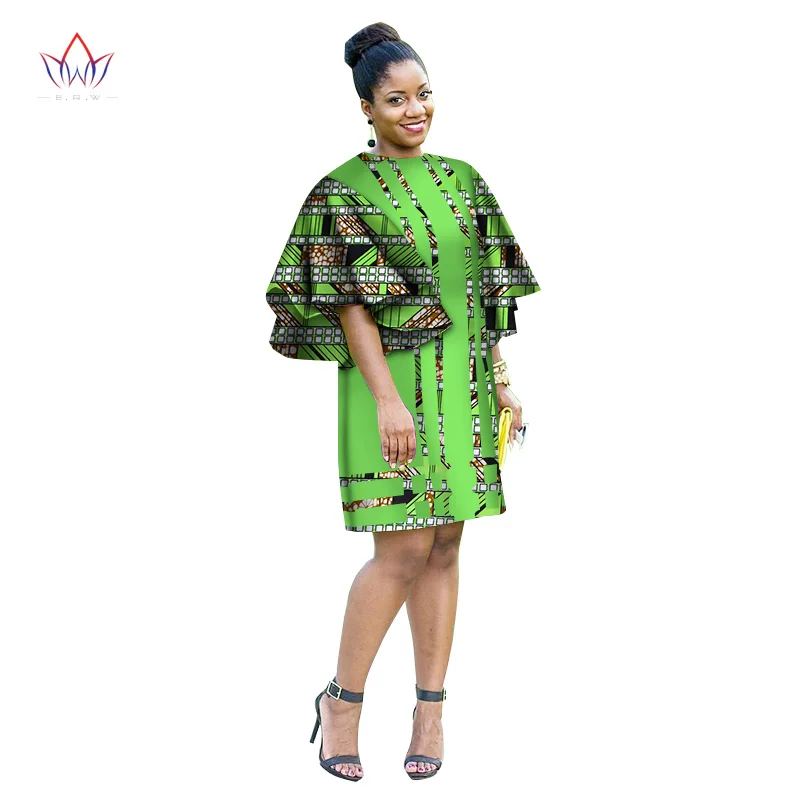 Летнее модное платье в африканском стиле для женщин платья Bazin Riche ткань с принтом