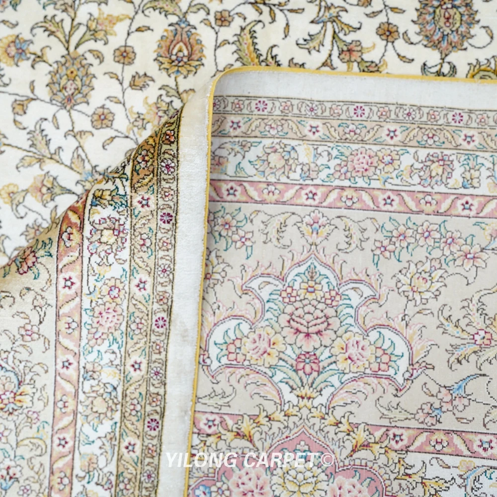 Большой элегантный персидский шелковый ковер ручной работы для комнаты 9'x12