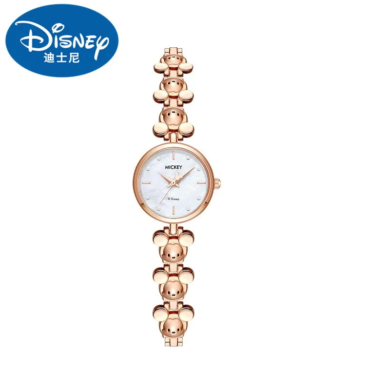 Часы наручные женские кварцевые из нержавеющей стали с изображением Микки Мауса