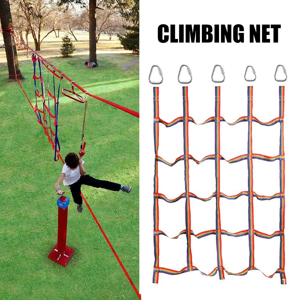 

Сетка для альпинизма для детей, портативная уличная сетка для альпинизма, для ежедневных спортивных развлечений, тренировок HB88