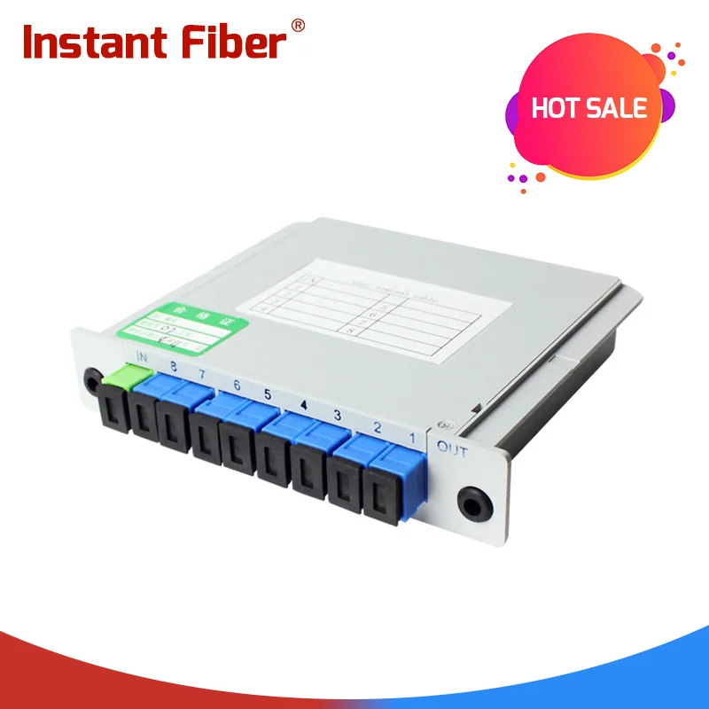 10 шт./лот SC UPC PLC 1X8 волоконно-оптический разветвитель SC UPC 1X8 волоконно-оптический FTTH кассета Оптическая муфта